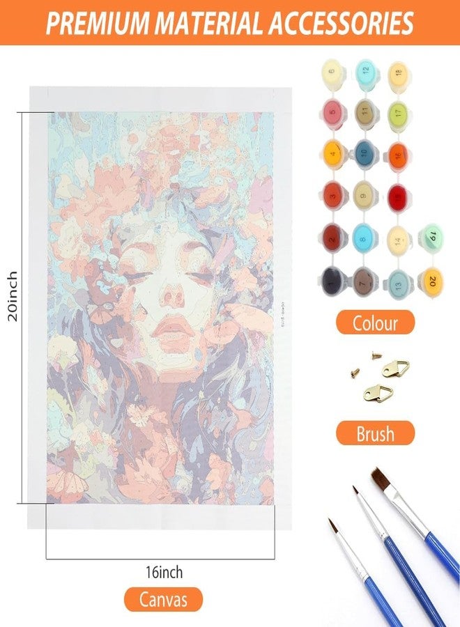 TREXEE DIY Paint by Numbers Kit For Adults & Kids(16x20 inch) Canvas Romantic Fairy DIY Oil on Canvas DIY Acrylic Painting Kit for Adults and Kids Beginners DIY Oil PNB Painting Wall Decor Paint Modern Home Decor (Frameless) - Image 2